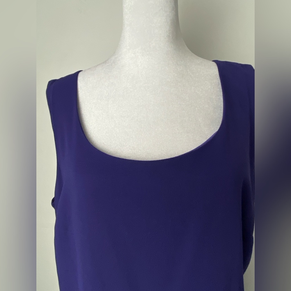 VTG 90’s Karin Stevens Red Hat Purple Lined Maxi Dress Size 16 - Picture 3 of 13